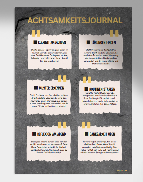 Achtsamkeits-Journal
